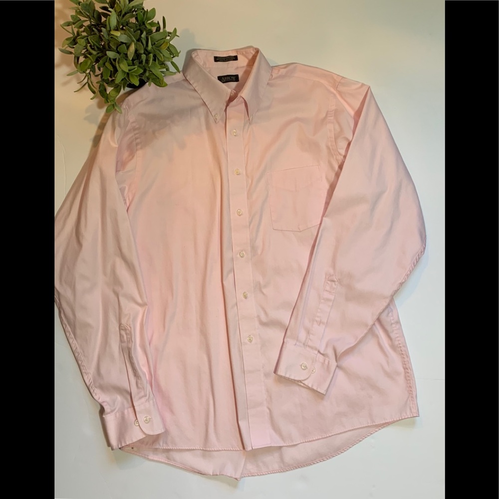 Men’s Arrow Fairfield Pinpoint Dress Shirt